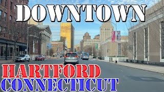 Hartford  Connecticut  4K Downtown Drive [upl. by Clare]