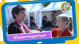 Hallo Benjamin Kirchentag Stuttgart 2015  Kinderreporter interviewen Margot Käßmann [upl. by Earla]