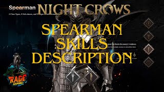 Nightcrows Skills Spotlight Part 5 Spearman [upl. by Giulia]