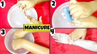 Best Manicure Ever  Salonstyle Manicure at home stepbystep [upl. by Mokas]