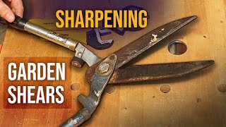 Sharpening Garden Shears with a Whetstone [upl. by Kal]