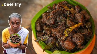 Nadan Beef Fry  Kerala Style Beef Fry Recipe  Nadan Beef Varattiyathu [upl. by Nnaik]