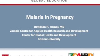 Malaria in Pregnancy by D Hamer Boston University [upl. by Crowell]