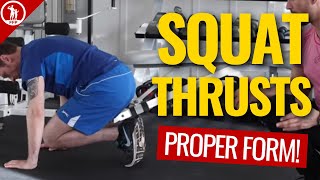 Squat Thrusts Exercise — HOW TO DO A SQUAT THRUST [upl. by Judah107]