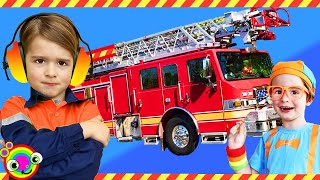 Best 🔥 Fire Trucks 🔥Video for Kids 🔥  Learn Fire Safety BLiPPi Kid  min min playtime [upl. by Oilejor628]