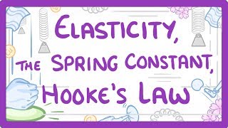 GCSE Physics  Elasticity spring constant and Hookes Law 44 [upl. by Olnee]