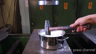 Crushing nonnewtonian fluid with hydraulic press [upl. by Leanna597]