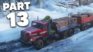 SNOWRUNNER Gameplay Walkthrough Part 13  SNOW DELIVERIES [upl. by Enihpled269]