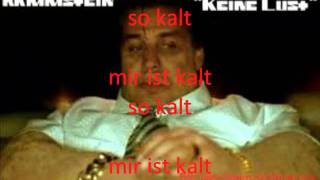 Rammstein Keine Lust Lyrics [upl. by Oruhtra]