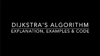 Dijkstras Algorithm Explanation Examples amp Code [upl. by Gensler]