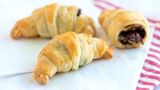 Quick Easy Chocolate Croissants Recipe [upl. by Ajan308]