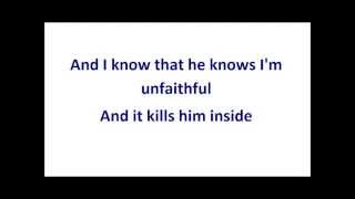 Rihanna  Unfaithful Instrumental With Lyrics [upl. by Ardyaf716]