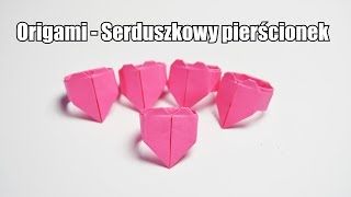 Origami  Serduszkowy pierścionek [upl. by Rosalia600]