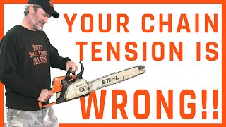 CORRECT WAY To Adjust The Chain Tension On Your Chainsaw [upl. by Kinna]