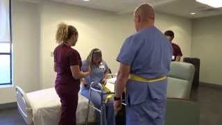 Physical Therapy Transfer Training  How To Transfer From Wheelchair To Bed [upl. by Ennasirk]