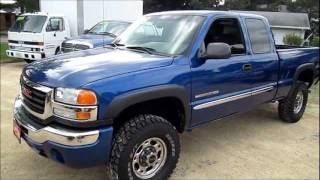 2003 GMC SIERRA 2500HD Start up walk around tour and review [upl. by Ddal553]