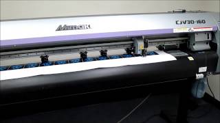 Mimaki CJV30 160 Printing and Cutting Demo [upl. by Llehcam667]