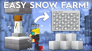 Minecraft Super Easy Snow Farm  72000 Per Hour [upl. by Akimik]