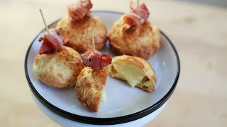 Savoury Profiteroles Filled With Mornay amp Bacon [upl. by Borroff526]