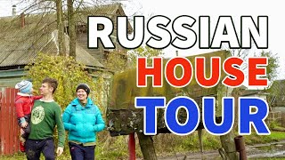 Tour inside Russian House in a village Ordinary building in Central Part of Russia [upl. by Firooc]