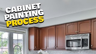 CABINET PAINTING TUTORIALS Cabinet painting hacks amp refinishing cabinets tips [upl. by Nyvek]