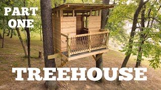 Ultimate Real Tree House  Tree Fort Build  Part 1  Platform and Support Structure [upl. by Hilaria]