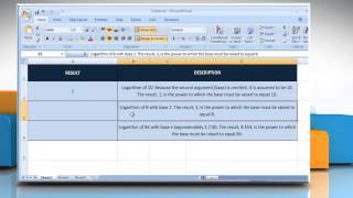 How to use the Excel LOG function Tutorial [upl. by Assirrem]