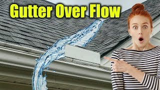 Water Flowing Over Gutters  Gutter Guard Overflow [upl. by Meridith]