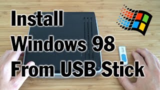 How To Install Windows 98 from USB Flash Drive with Easy2Boot – HP Compaq t5710 [upl. by Yrot]