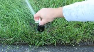 How to Adjust a Hunter Rotary Style Sprinkler Head [upl. by Derril]