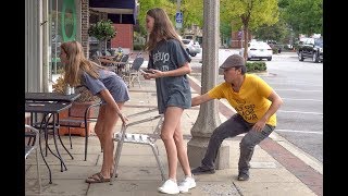 Chair Pulling Prank in Nashville [upl. by Oivatco]