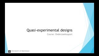 QuasiExperimental Designs [upl. by Orsay]