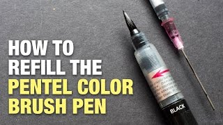 How to Refill Pentel Color Brush Pen [upl. by Ecirehc]