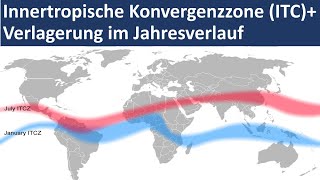 ITC  Verlagerung der ITC im Jahresverlauf Innertropische Konvergenzzone  Erdkunde Oberstufe [upl. by Dena]