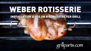 Weber Rotisserie Install amp Cooking [upl. by Odrawde]