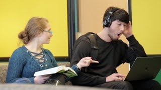 Blasting INAPPROPRIATE Songs PART 10 in the Library PRANK [upl. by Dowski]