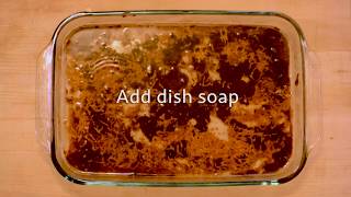 DIY How to Clean your Burnt Glass Pan Kitchen Hack [upl. by Accalia]