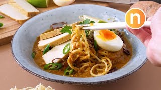 Mee Rebus  Noodles in Sweet Potato Sauce  Mi Kuah Nyonya Cooking [upl. by Munn]