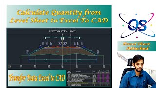 Prepare Earthwork Bill from Level Sheet  Calculate Earthwork Quantity from Level Sheet by CAD  QS [upl. by Phippen854]