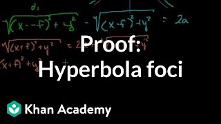 Proof Hyperbola foci  Conic sections  Algebra II  Khan Academy [upl. by Sredna]