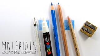 Drawing MaterialsArt Supplies I use for my colored pencil drawings  Emmy Kalia [upl. by Aicital]