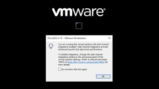 How to Fix quotSide Channel Mitigationquot on VMware Workstation [upl. by Eerpud]