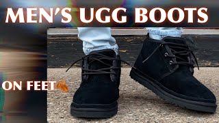 Mens UGG Boots Black Review amp On Feet [upl. by Ethbinium424]