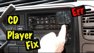 1995  2005 GM Truck Van Delco Radio CD player shows ERR message wont play repair Chevy Caddy GMC [upl. by Nirak]