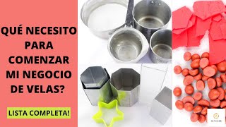 MATERIALES Para Hacer VELAS CASERAS 🗒 Lista COMPLETA [upl. by Anyak]