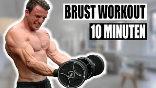 10 Minuten Brust Workout für Zuhause  Kombinationsworkout für Qualitätsmuskulatur  Sascha Huber [upl. by Yarrum]