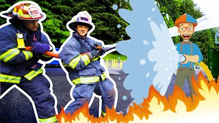 Blippi at the Fire Station  Explore with BLIPPI  Educational Videos for Toddlers [upl. by Knuth]