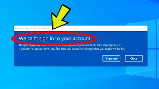 Fix quotWe cant sign in to your accountquot Error on Windows 2021 [upl. by Adnawat]