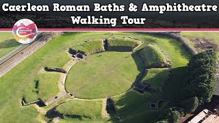 CAERLEON ROMAN BATHS amp AMPHITHEATRE WALES  Walking Tour  Pinned on Places [upl. by Eiramacissej305]