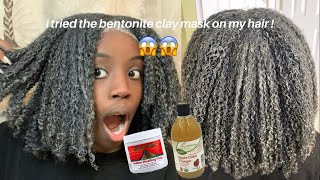 BENTONITE CLAY CHANGED MY NATURAL HAIR  DIY HAIR AND SCALP MASK [upl. by Teagan]